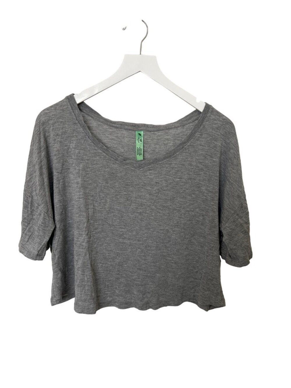Honeydew Intimates Heather Grey Lightweight Semi Cropped Flowy Tee